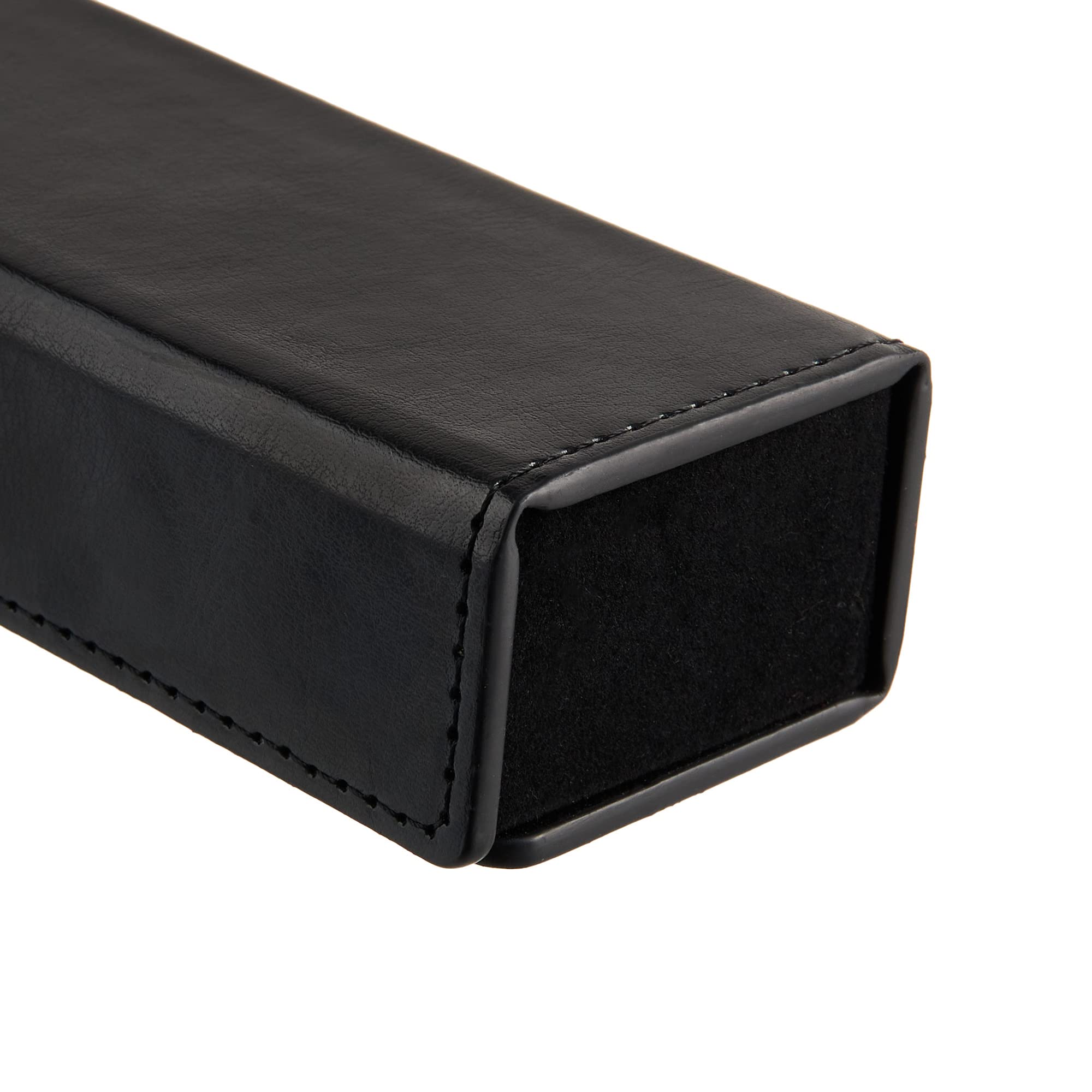 Dés polyédriques Sharp Edge dans un étui en cuir – Lot de 7 matrices en résine avec insert en aluminium arc-en-ciel – Coffre de protection – Accessoires et articles de collection TTRPG DND