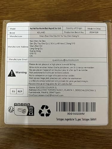 Vista 9 de KOLAKO Tope de puerta, topes de puerta magnéticos, níquel satinado cepillado, paquete de 2 soportes magnéticos negros montados en la pared, tope