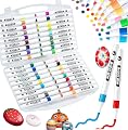 SUPER TOY 36 Acrylic Paint Pens Marker, Colors Art Marker Pen Set Medium Tip Ideal for Cardboard, Wood, Metal, Plastic,