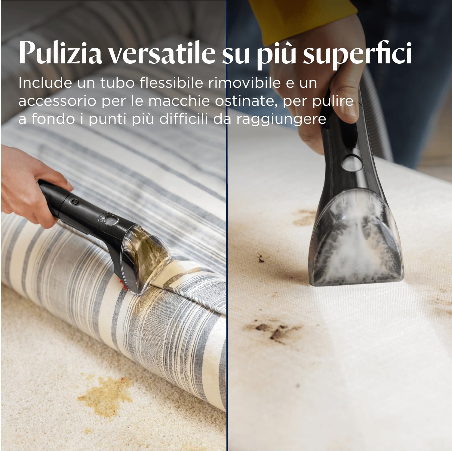 BISSELL PowerWash Compact Pet, Lavatappeti e Lava tappezzeria, Compatto per Macchie di Animali e Odori, Pulitore Multisuperficie, Tubo e Accessori Rimovibili, 600W, Portatile, con Cavo, 4058N