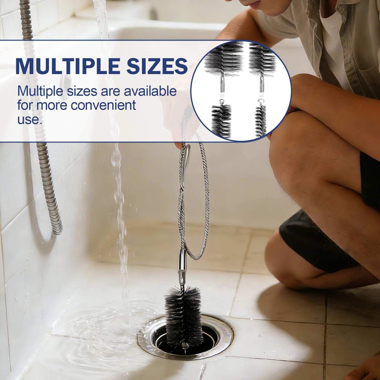 5pcs Cepillo para Tubos de Estufa Cepillos para Caldera 30/50/80/150 mm para Limpiar Tuberías y Eliminar Óxido