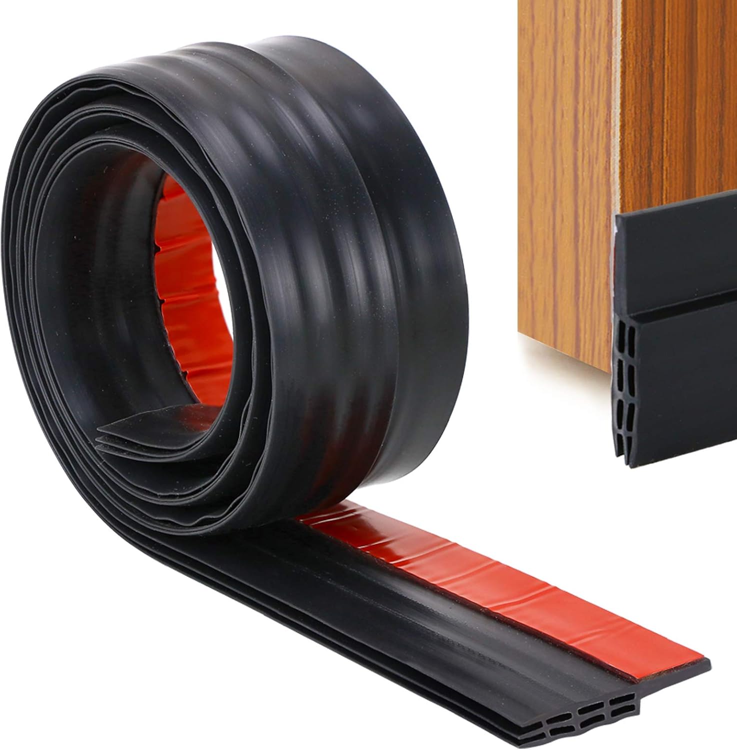 YOUSHARES Draught Excluder for Doors Door Draft Excluder Strip Rubber