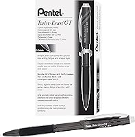 Vista 4 de Pentel Twist-Erase GT, 0.5mm, Mechanical Pencil Transparent Black barrel, Box of 12 (QE205A)