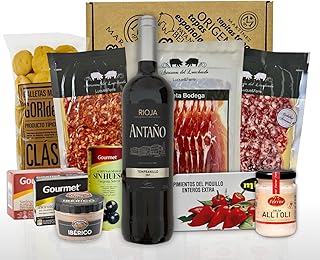 Präsentbox - Ein Tapas-Abend für Zwei - Spezialitäten aus Spanien - Geschenk-Idee für Gourmets & Freunde der spanische Küche