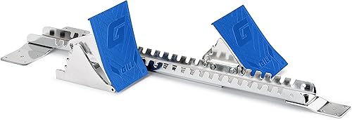 Miniatura 10 de Gill Athletics Pedales de aluminio fundido S2 Starting Block de 8 pulgadas de alto, diseñados para competiciones de alto nivel en pista y campo, los