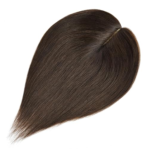 Miniatura 3 de Rose bud Toppers de cabello humano con clip, sin costuras, para mujer, base de encaje para el cabello