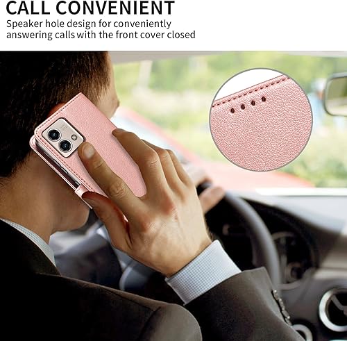 Miniatura 6 de JanCalm Funda tipo cartera para Moto G Stylus 5G 2023, con bloqueo RFID, ranuras para efectivo, función atril, cierre magnético, funda protectora de