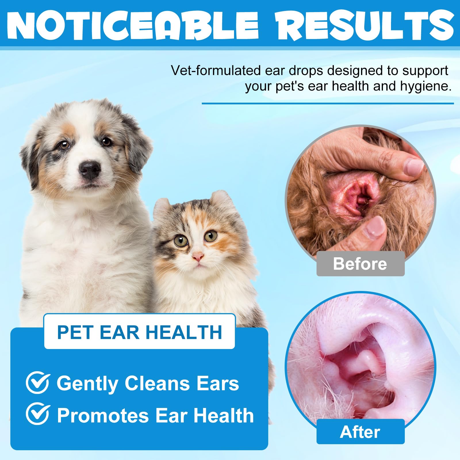 Bieyoc Pet Ear Drops for Dogs and Cats Dog and Cat Ear Clean and Soothe Ear Irritations, Pet Ear Cleaner Helps to Remove Wax - Image 4