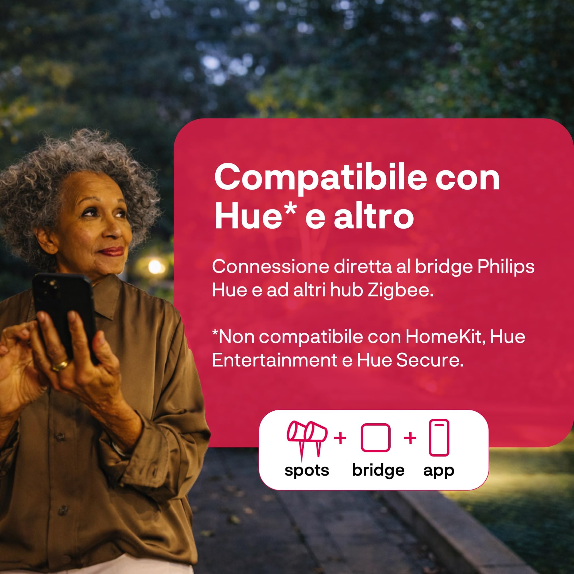 Innr Smart Garden Spotlight Set (confezione da 3), Zigbee,funziona con Hue* e Alexa (bridge richiesto), faretti LED da esterno bianchi e a colori per giardino e terrazza, IP65 resistente all’acqua