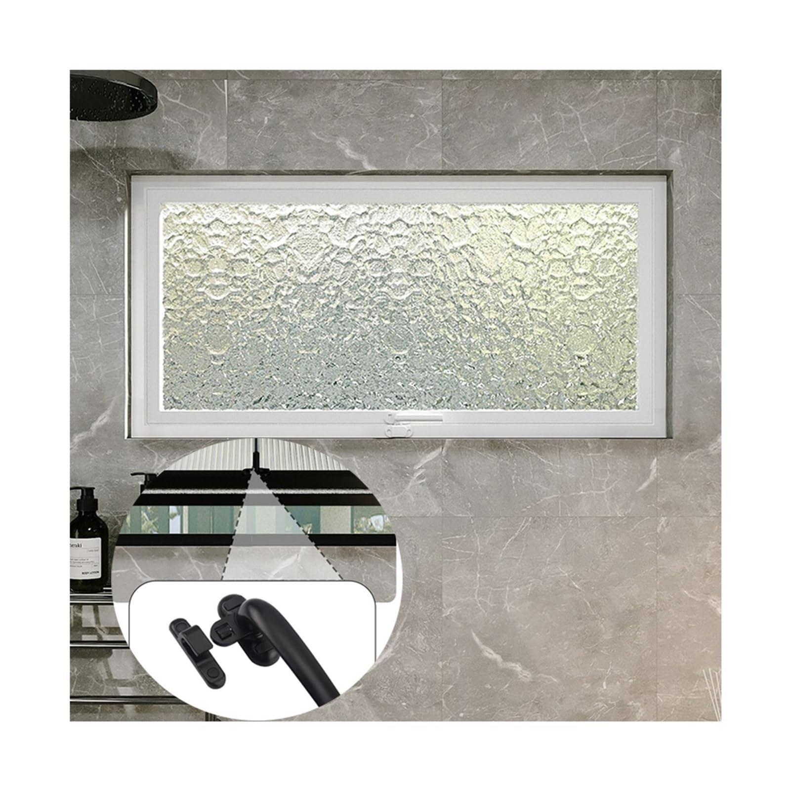 Fenêtre de toit pivotante en alliage d'aluminium 100x40 cadre en verre épais