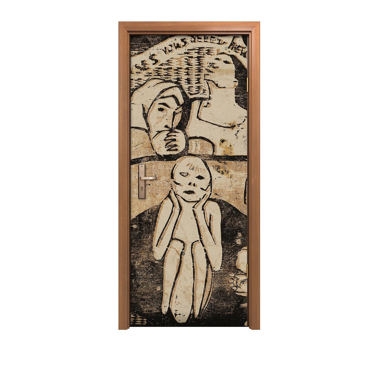 Autocollant de porte lavable deco Gauguin 90x200cm