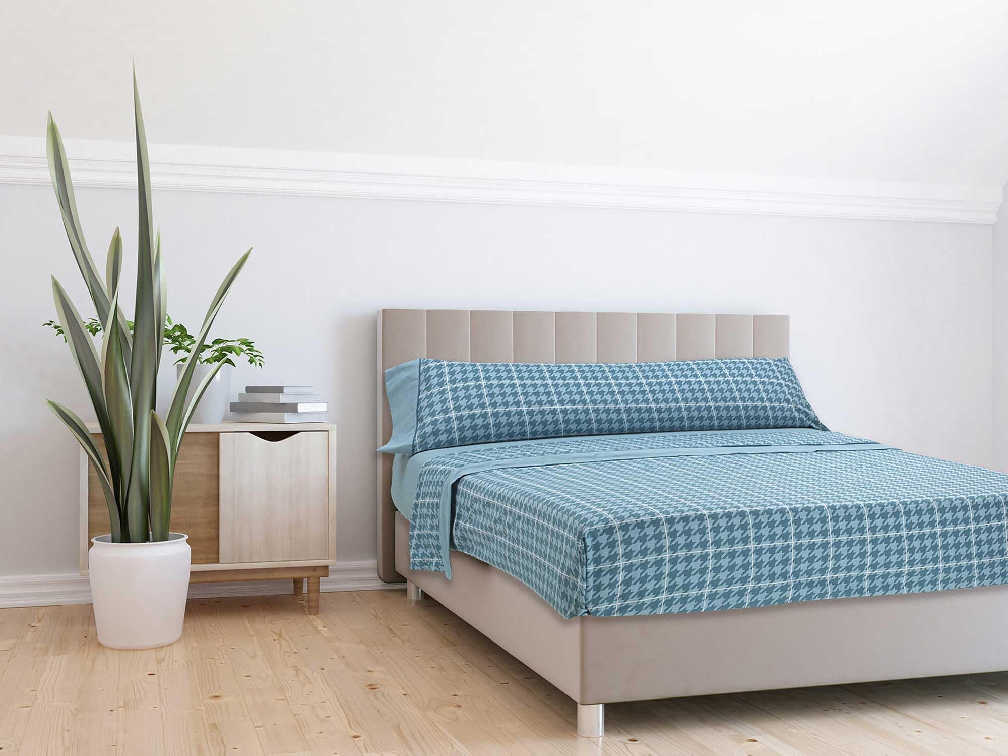 Mantas Mora - Set of combined cotton sheets + pillowcases - 3/4 pieces - 144 thread count - interseason pattern - Model M82