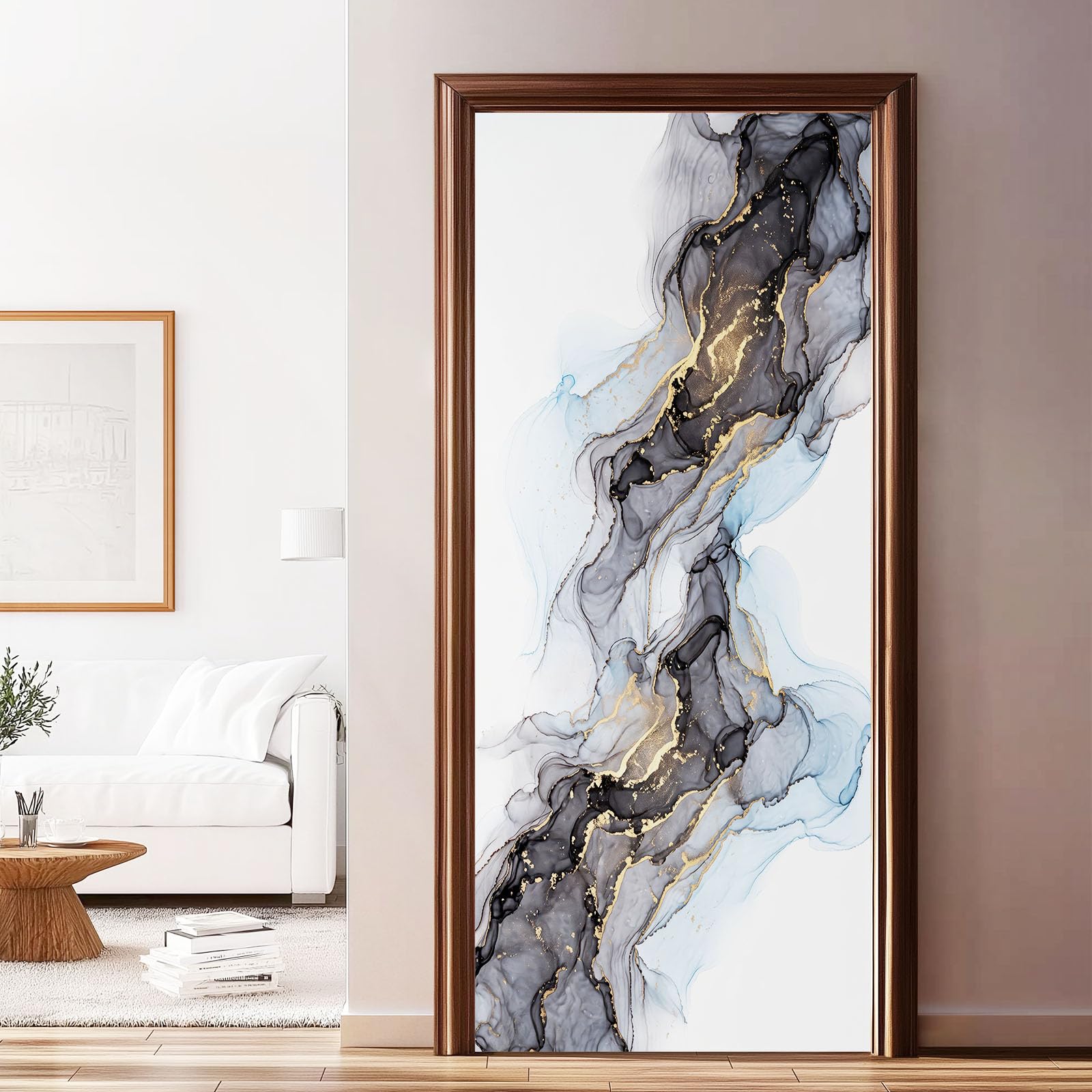 3D Türaufkleber Selbstklebend 95 x 215 cm Abstrakt Modern TürPoster