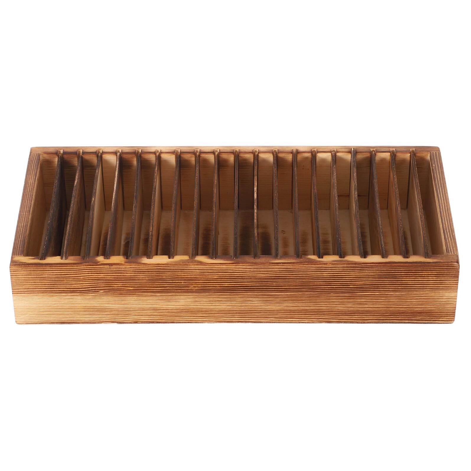 Visitenkartenbox aus Holz mit Herausnehmbaren Fächern für Schreibtisch Karteikartenbox aus Massivholz als Visitenkartenhalter und Aufbewahrungsbox für Büro und Zuhause