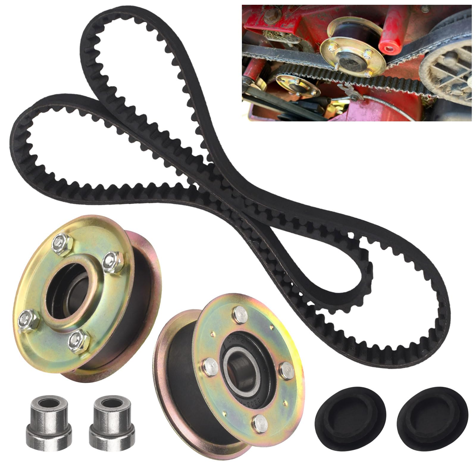 131-4529 125-2532 Pulley Kit/120-3335 Belt-Synchronous Compatible with Toro 30" Deck Mower, Fits Models 131-4509 131-4506 125-2532 265-610 1203335