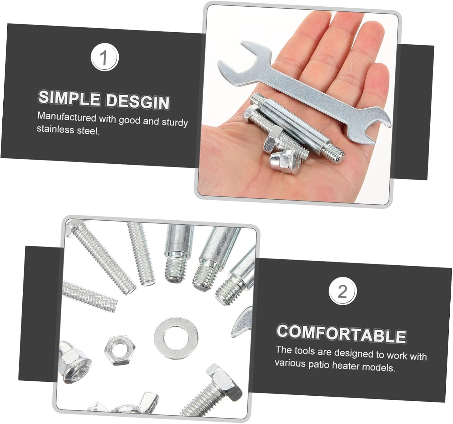 Abaodam 1set Patio Heater Replacement Parts Kit Convenient Installation Tools for Outdoor Heater Accessories and Practical Hardware Efficient Setup