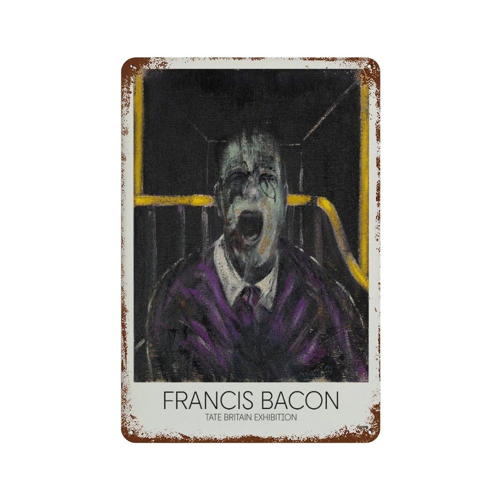 xiaoxiaoshen Francis Bacon Screaming Pope Modern Wall Decor Art Metal Tin Poster Modern Home Decor Art Home Bar Shop Decorations Vintage Sign 30x20cm