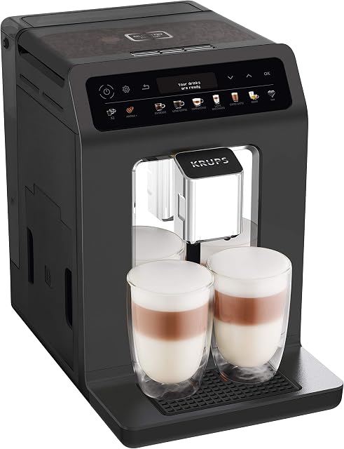KRUPS EA895N40 Evidence One Automatic Coffee Machine, Espresso, Cappuccino, Meteor Grey, 17 Drink Options, Bean to Cup