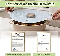 Vista 6 de Tapas de silicona para cuencos, 3 unidades, cubierta contra salpicaduras de microondas con 3 tamaños, tapas reutilizables resistentes al calor, se