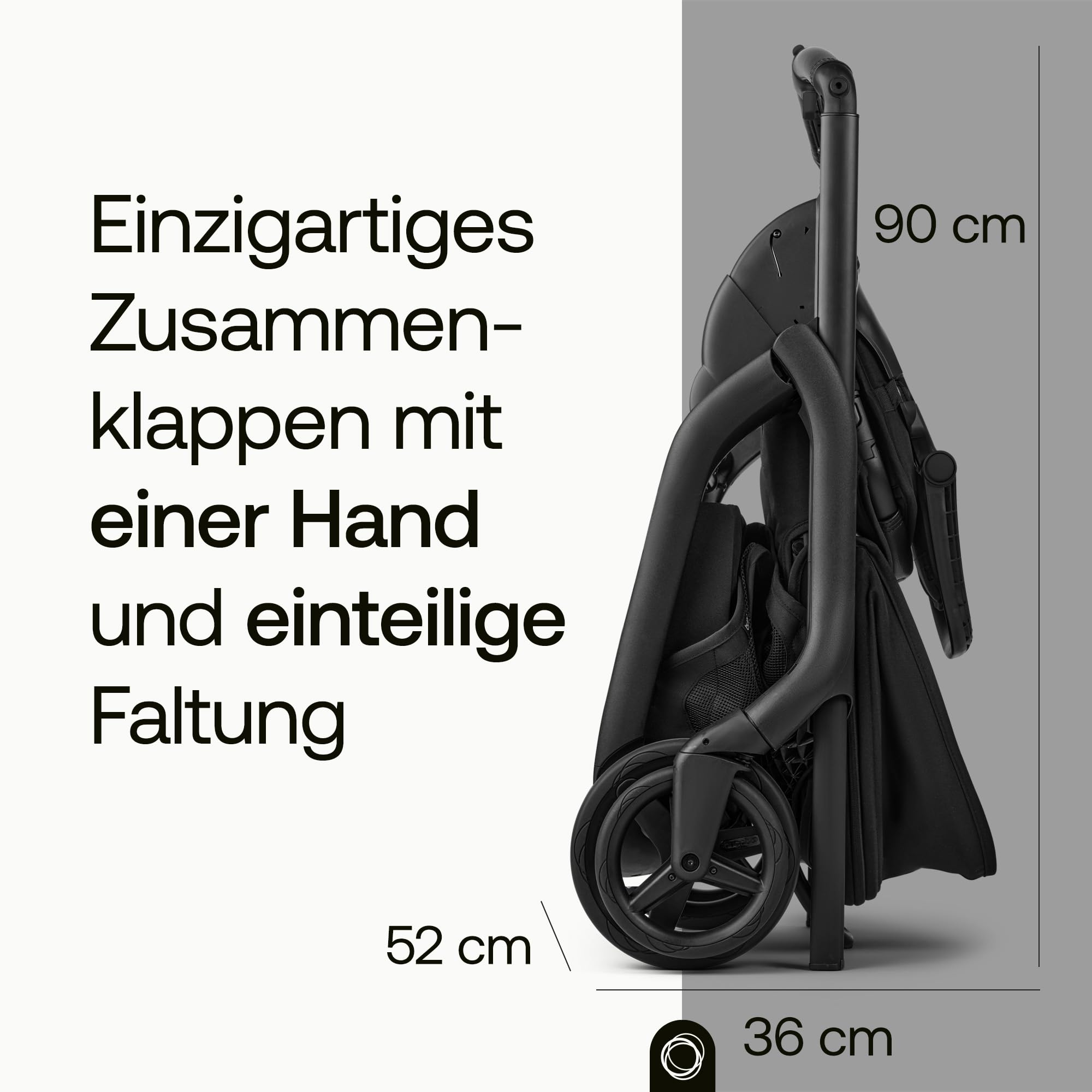 Bugaboo Dragonfly Plus Kinderwagen kompakt leicht wendbarer Sitz flache Liegeposition Heritage Black