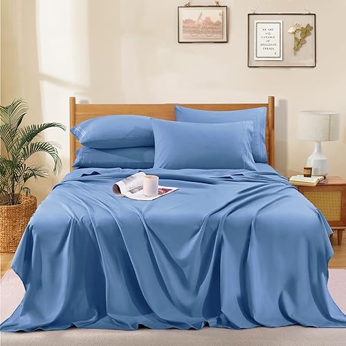 Miniatura 3 de Horbaunal Sábanas de bolsillo extra profundo, se adapta a colchones de 18 a 24 pulgadas de profundidad, juego de sábanas de microfibra de 6 piezas