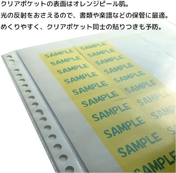 Maruman Loose Clear Pocket Sheets, 26-Hole, 10 Sheets, B5, Clear