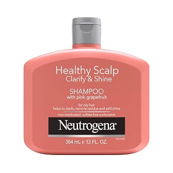Neutrogena Healthy Scalp Pink Grapefruit Shampoo for Oily Hair & Scalp, 12 fl oz