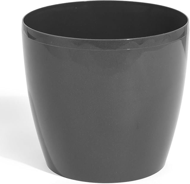 Prosper Plast Graphite COUBI ROUND plastic planter pot (19 Litre, Graphite)