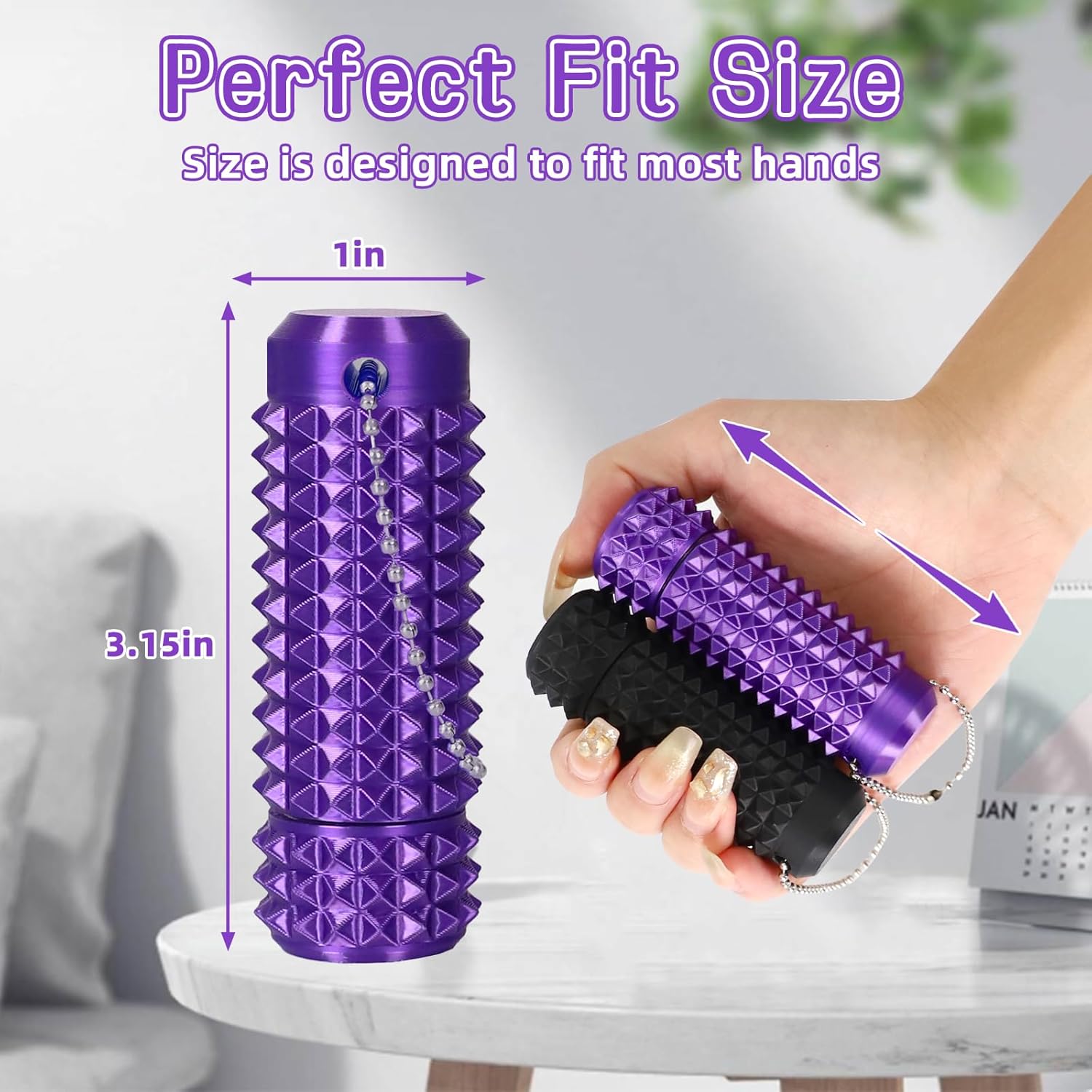 2PCS Little Ouchies Pain Stim Fidget, Fidget Toys for Adults, 3D Printed Spin Spiky Grippie Sensory Rollers Spinner Toys for ADHD, Anxiety, Stress Relief, Autism, Novelty Stocking Stuffers