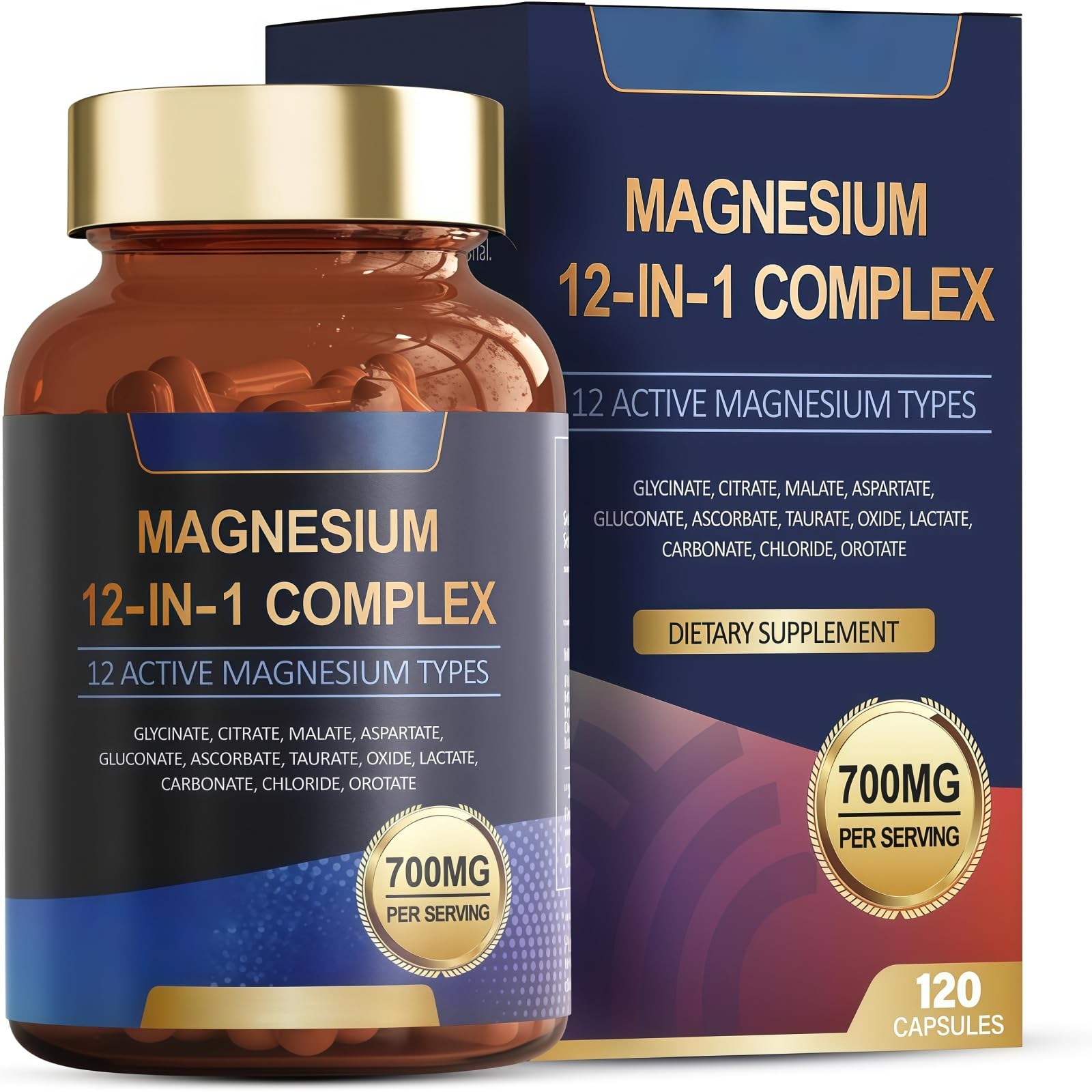 Mit Magnesium angereicherte Körperpflegekapseln, Multi-Typ-Magnesiumkomplex-Pflegemischung, natürliche mineralische Körperpflegekapseln