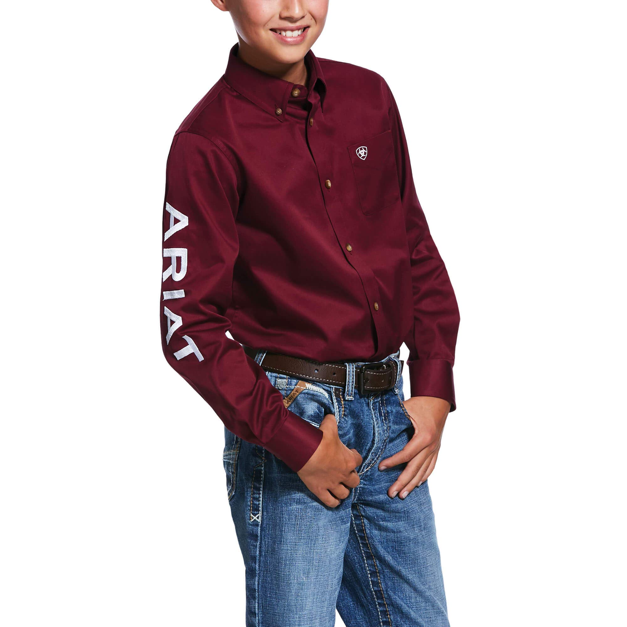 Ariat Team Logo Twill Classic Fit Shirt Camisa para Niños