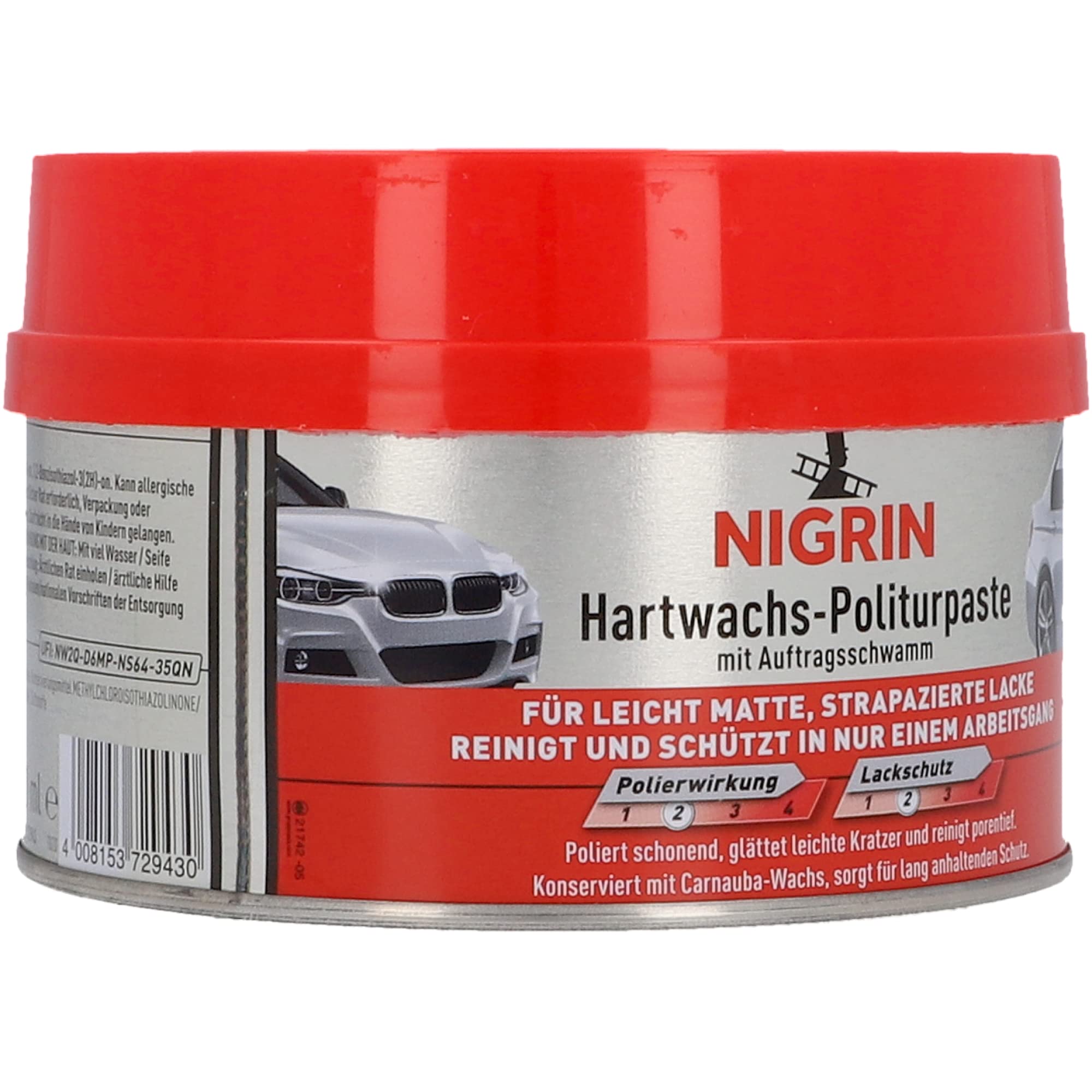 Nigrin 72943 pasta do polerowania twardego wosku, 250 ml