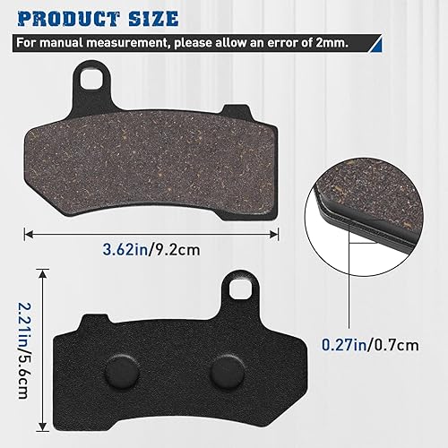 Miniatura 3 de Sollon Pastillas de freno delanteras y traseras para Harley Davidson FLHTCU Ultra Classic Electra Glide, FLHRC Road King Classic, FLHT Electra Glide