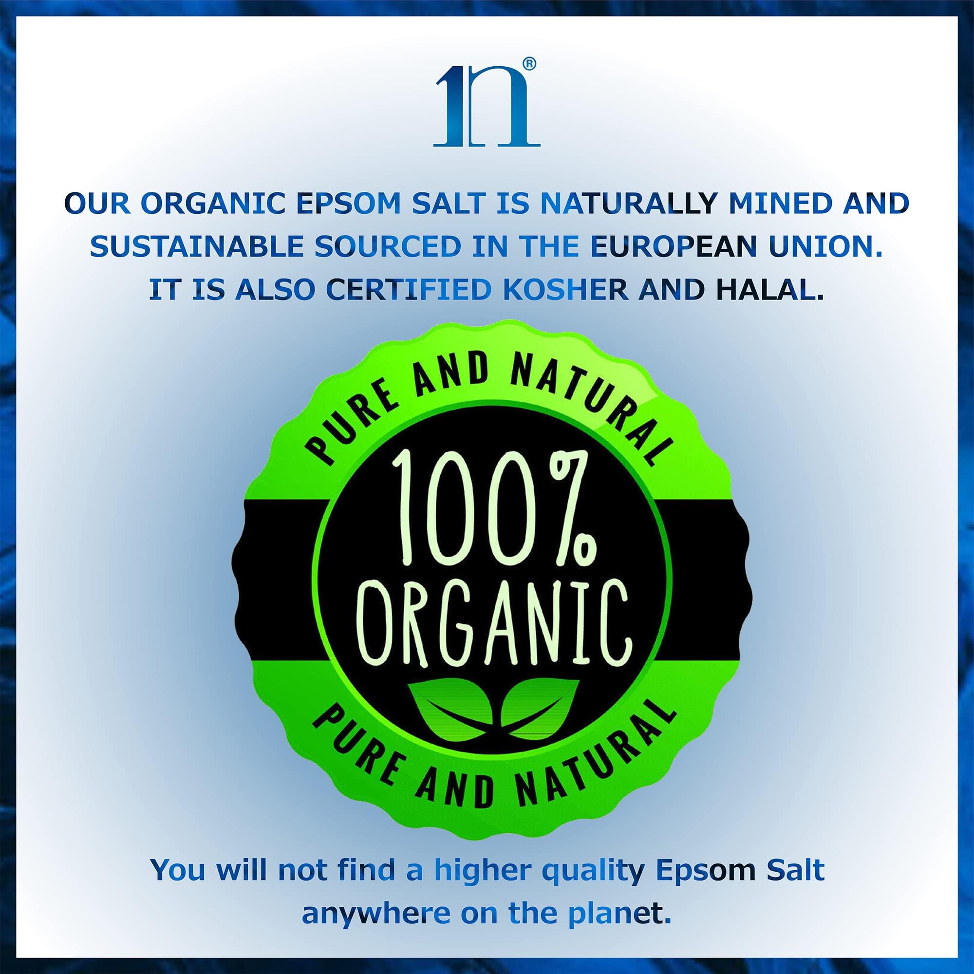 Epsom Salt 2.5KG Bucket Food Grade Magnesium Sulphate Bath Salts Epsom Salts Mined from Natural Deposits in Germany