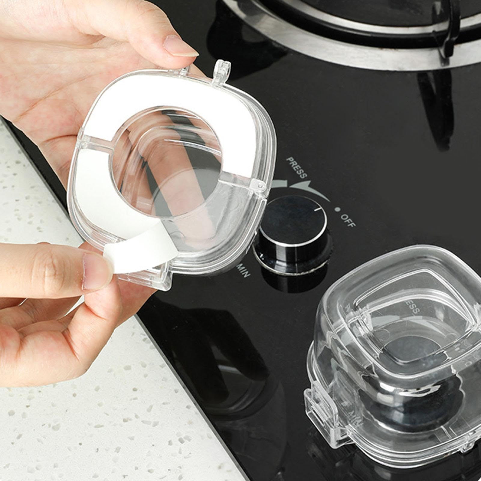 Protectores de Seguridad para Mandos de Cocina - 4 Piezas Bloqueo de Seguridad Resistente al Calor,Mandos de Cocina a Prueba de Niños - para Electrodomésticos de Horno Personas Mayores Niños Mu