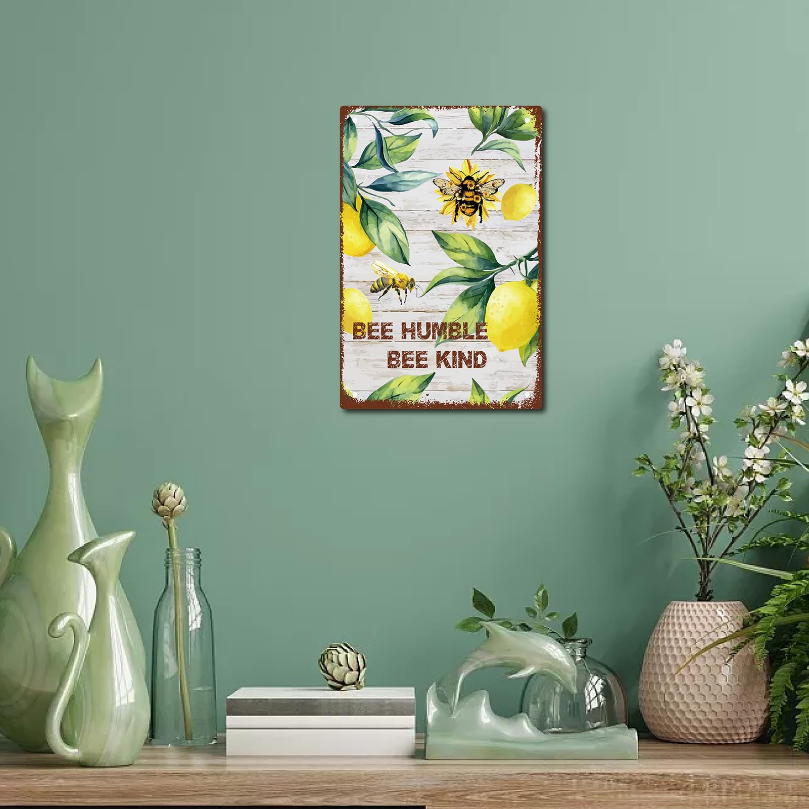CREATCABIN – Targa In Metallo Vintage 'Regole Dell'alveare' – 30x20 Cm, Con Fori, Decorazione Da Parete Per Cucina E Bar