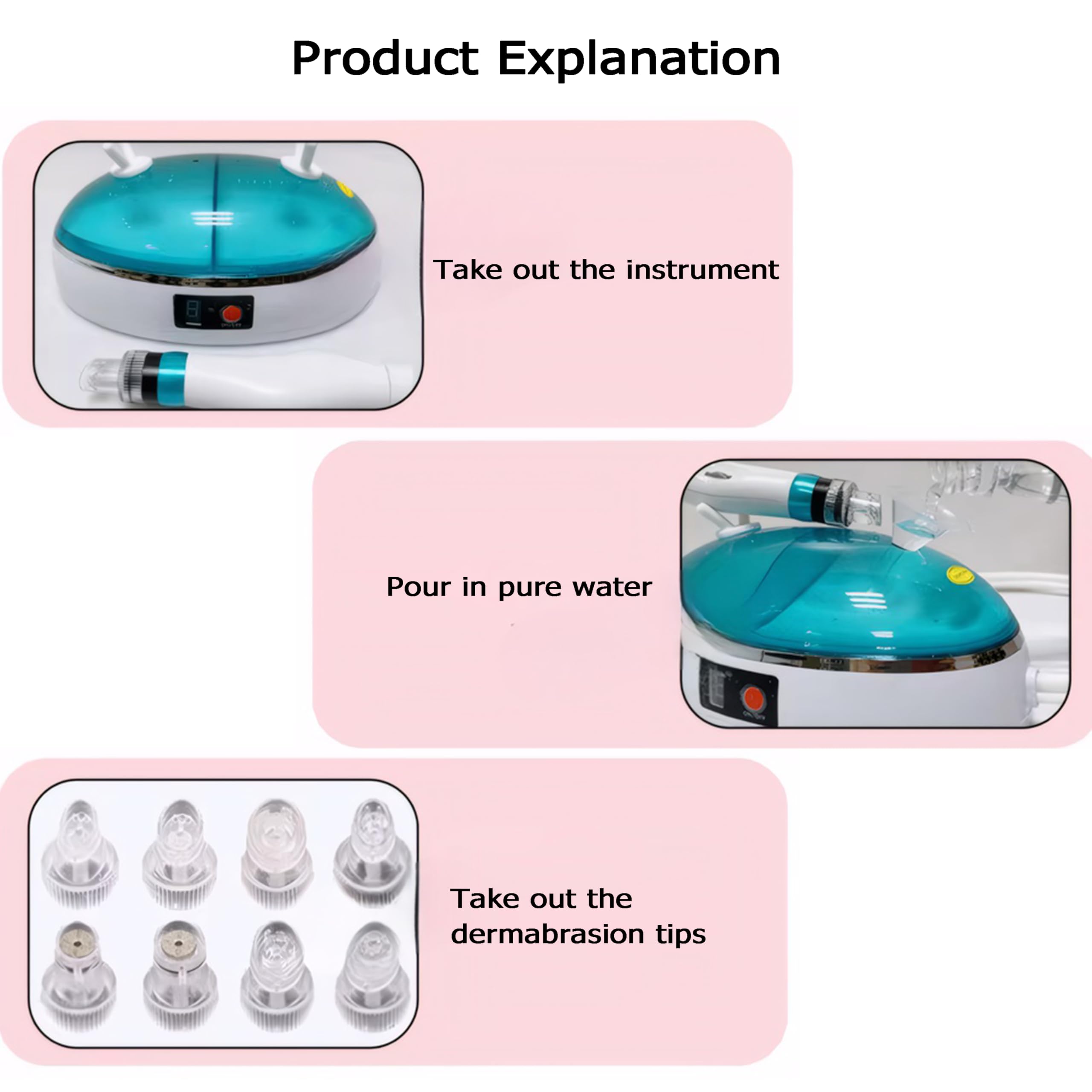 Elitzia Hydro Dermabrasion Macchina per il viso Pulizia Profonda Aspirapolvere Rimozione di punti neri Mini Ricaricabile Home Beauty Device Hydro Oxygen Pore Restringimento ETSLHF1