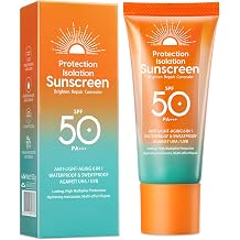 Sunscreen SPF 50, Oil-Free Sunscreen Lotion for Face and Body, Broad Spectrum UVA/UVB Protection, Oxybenzone-Free, Hydrating Sunblock, Travel Size Sunscreen & Family Size Sunscreen, 1.76 Ounce