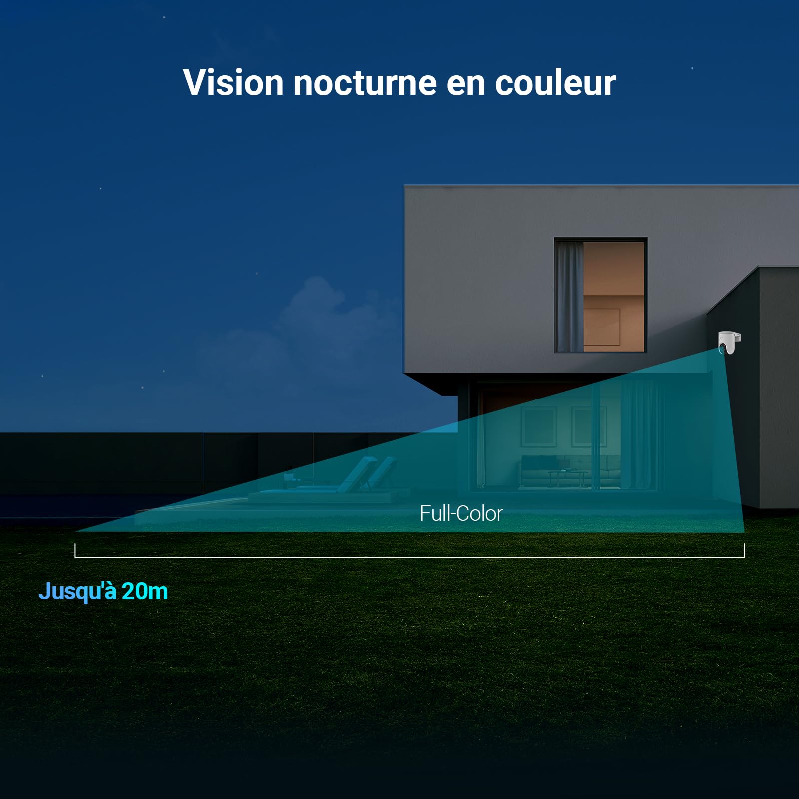 EZVIZ POE 2K Caméra de Surveillance WiFi Extérieure avec Détection de Personne, Suivi Auto, Vision Nocturne en Couleur, Alarme Sirène et Flash, Audio Bidirectionnel, H.265, Compatible Alexa, H8c PoE