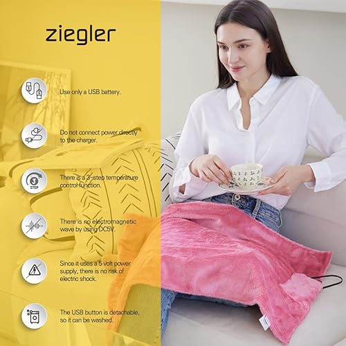 Miniatura 3 de Ziegler - Manta térmica USB (rosa)