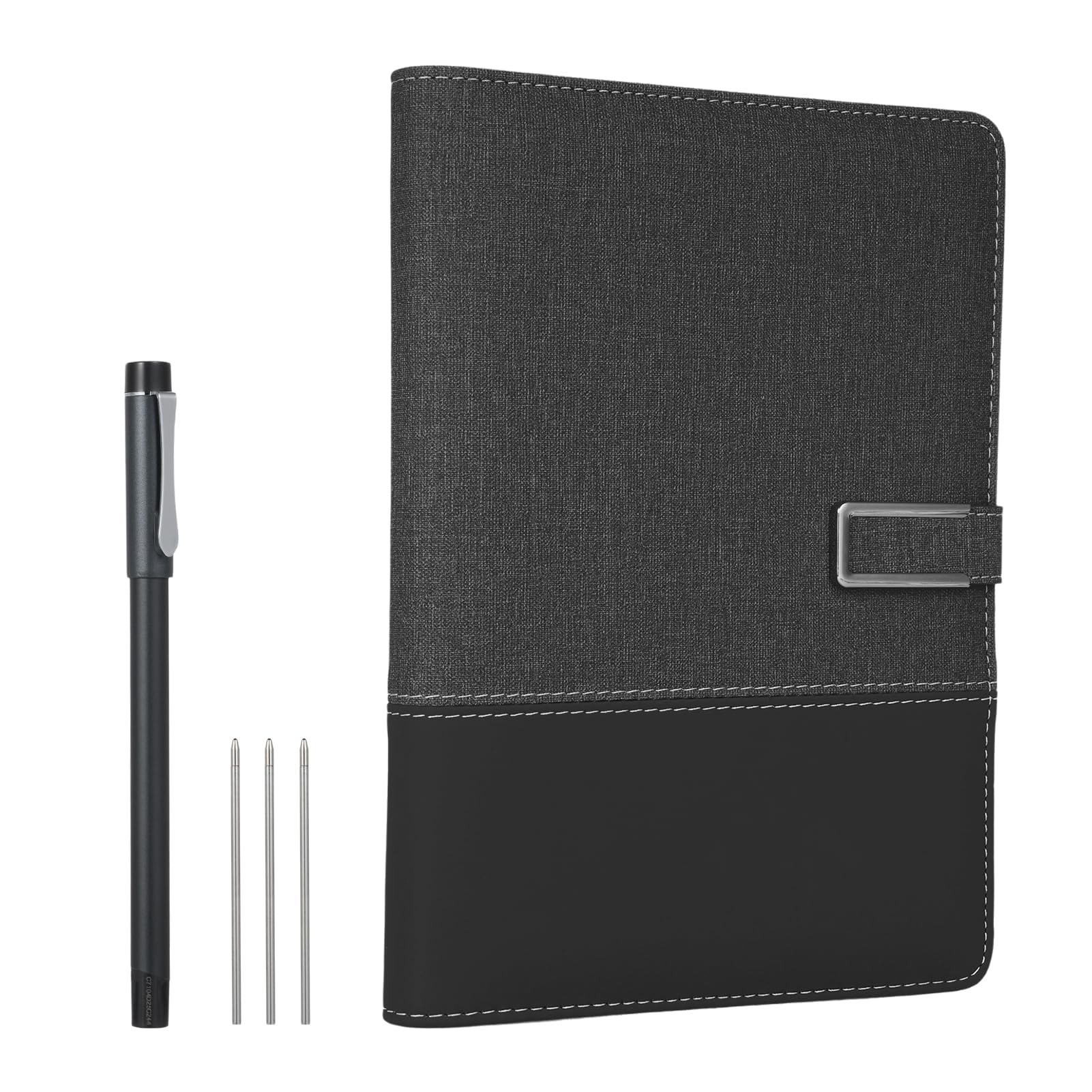 HUIOP Bolígrafo Inteligente,Cuaderno de Cuero A5 con bolígrafo Inteligente y Diario Rayado, planificador, sincronización en Tiempo Real para digitalización, Uso con aplicación, Voz a Texto,