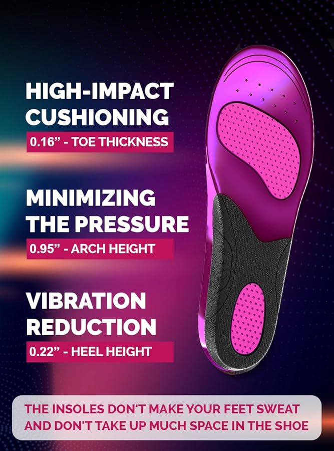 Amazon.com: Cruvheal Sport and Running Insoles : Health