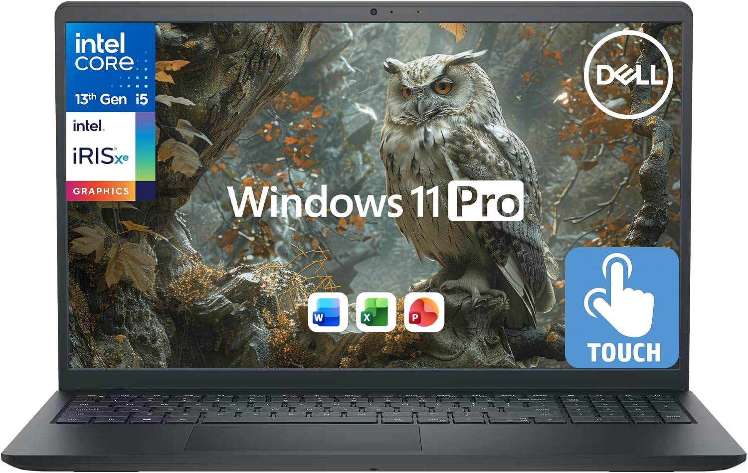 Dell Inspiron 15 Touchscreen Business Laptop, Lifetime Office, AI Copilot, 15.6” FHD IPS, 10-Core Intel i5 (Upto 4.5GHz), 16GB RAM & 1TB Storage (512GB SSD+500GB Ext), Wi-Fi 6, HubxcelAccs, Win 11 Pro
