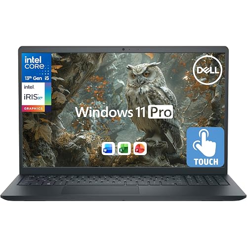 Dell Inspiron 15 Touchscreen Business Laptop, Lifetime Office, AI Copilot, 15.6” FHD IPS, 10-Core Intel i5 (Upto 4.5GHz), 32GB RAM & 1TB Storage (512GB SSD+500GB Ext), Wi-Fi 6, HubxcelAccs, Win 11 Pro