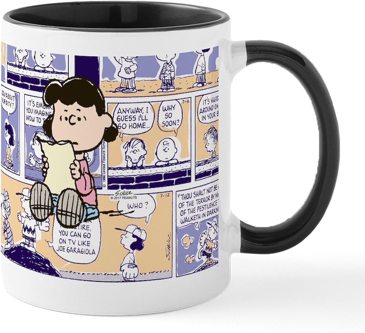 CafePress Peanuts Lucy Comic Strip 11 oz (325 ml) Ceramic Coffee Mug