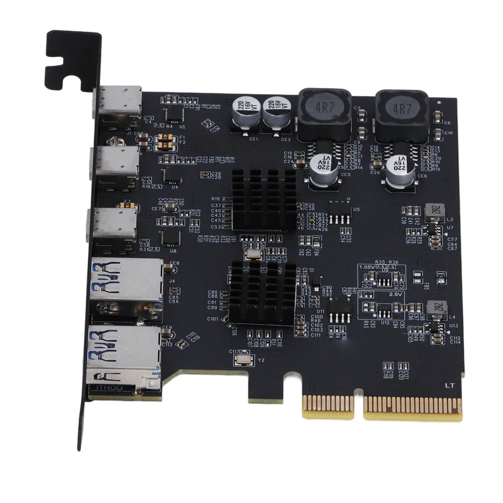 Scheda di Espansione PCIe USB 3.2 Gen 2, 10 Gbps 5 Porte Tipo A