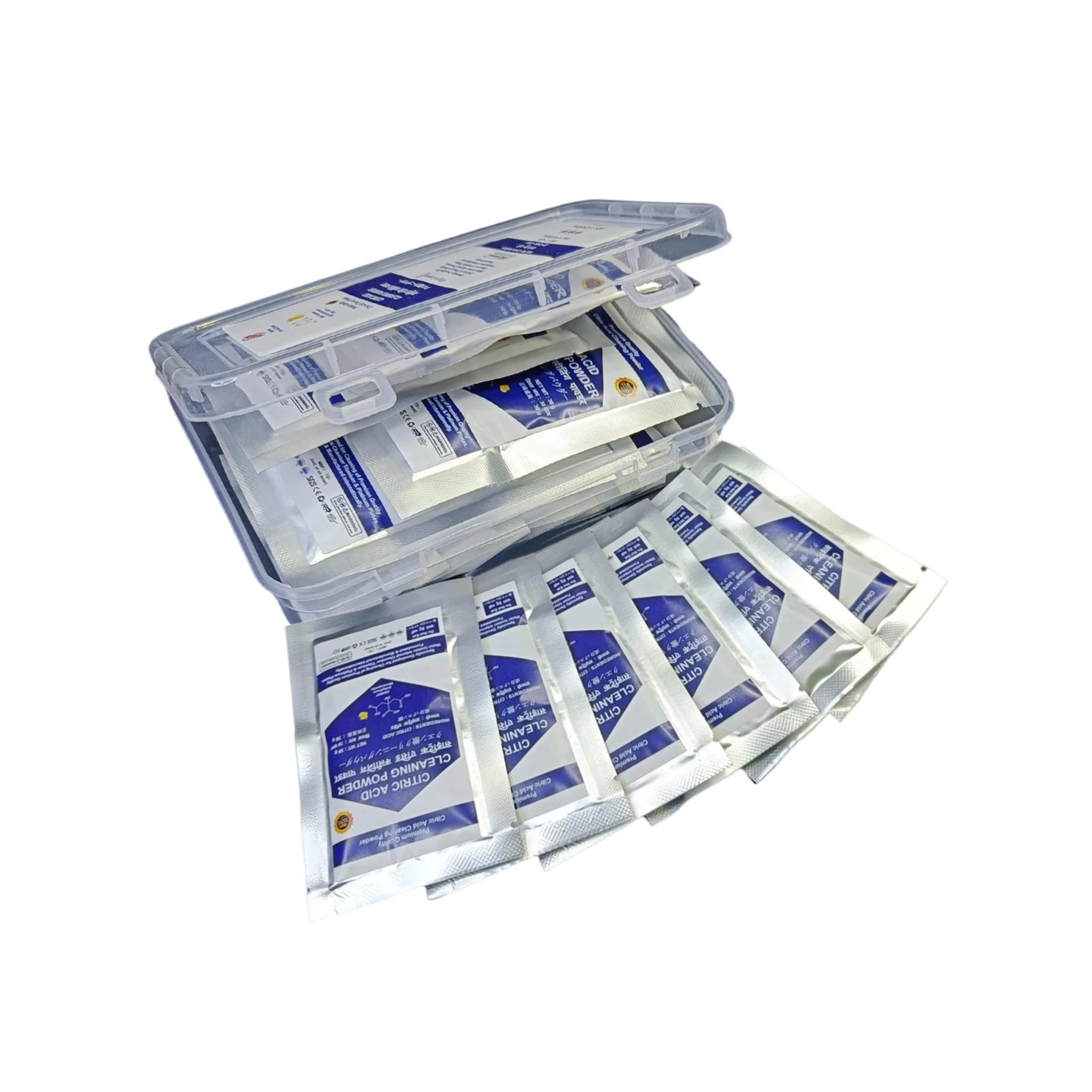 Citric Acid Cleaning Powder (12 pouch) - Specially Developed for Cleaning of Water Ionizer Internal Chamber Titanium & Platinum Plates । Best for E-Clean, Deep Clean, Calcium/Salt Rust Clean