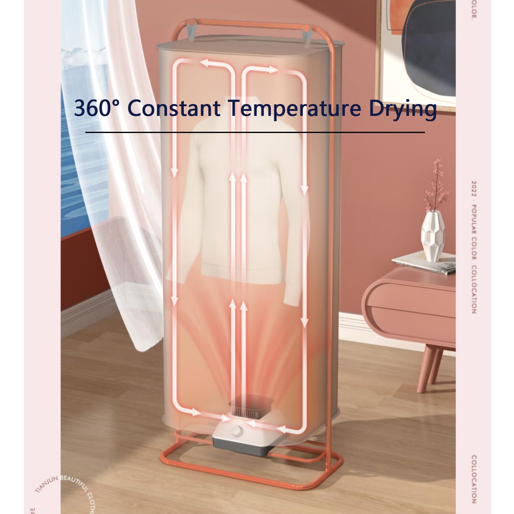 YUHANG Secadora de Ropa Doble Nivel de 1200W con Temporizador de 180 Minutos Capacidad de 10KG para Secar Niños y Adultos (Gray)