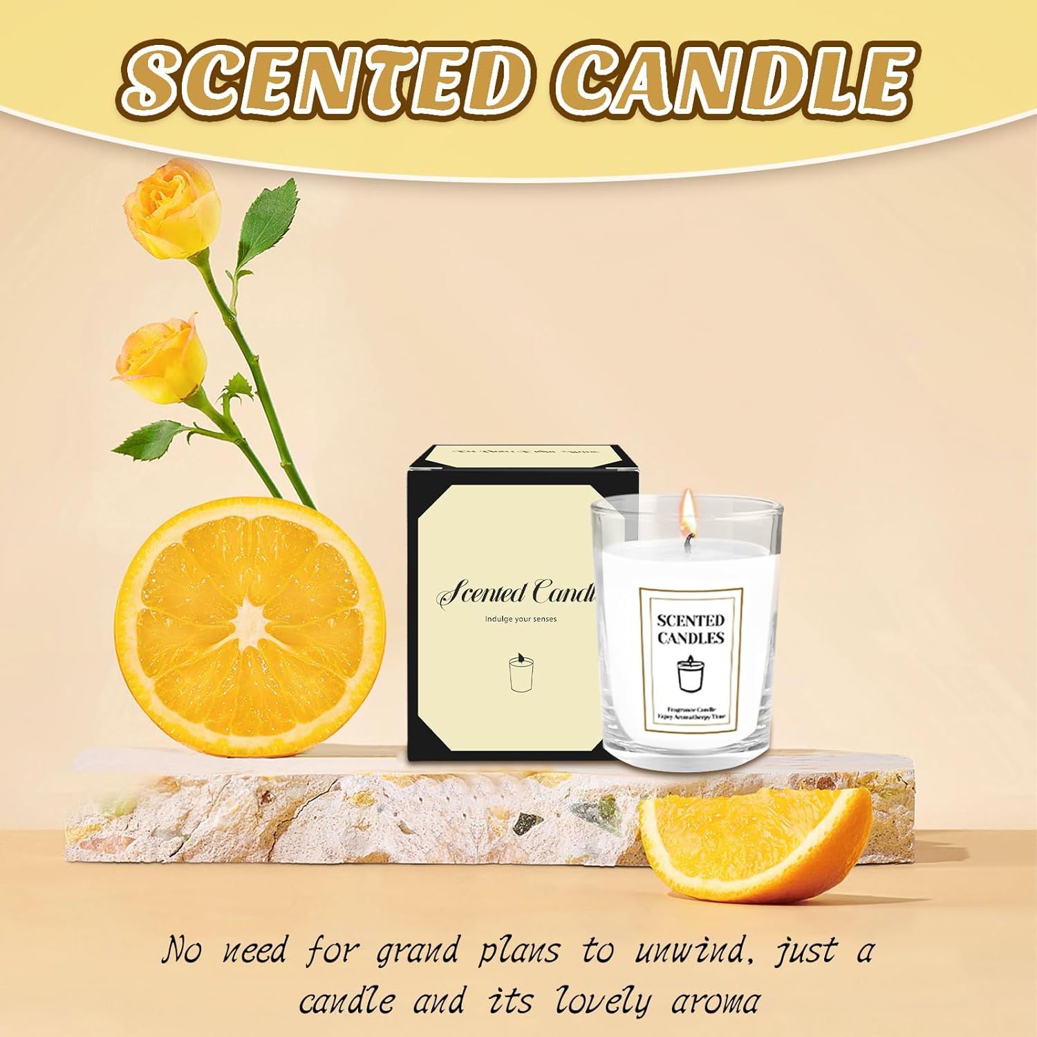 Thank You Gifts for Women, Employee Appreciation Gifts with 16 Oz Glass Cup, Scented Candle, Gift Baskets for Women, Coworker, Teacher, Birthday, Thanksgiving, Christmas, Anniversary (Yellow) - Image 4