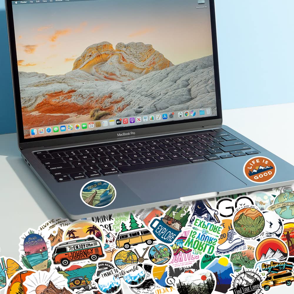 100 sztuk Outdoor Camping Kids Adventure Stickers dla dzieci dla komputera kubków motocykla i podróży
